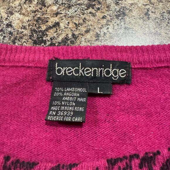 Vintage Sweater Lambswool Angora Sequin Y2K Coquette Retro Cozy Boho Fairy Large - Picture 2 of 5